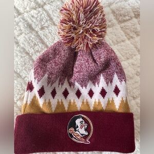 FSU Florida State University Seminoles beanie with Pom